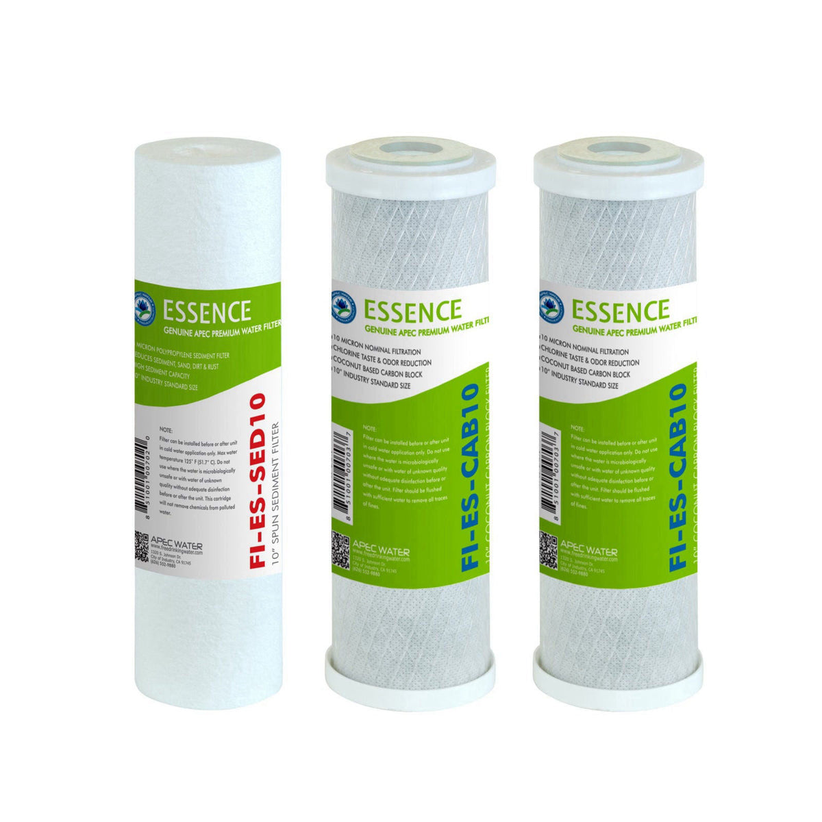 APEC Water FILTER-SET-ES Replacement Reverse Osmosis Pre-Filter Set – Carbon,Polypropylene