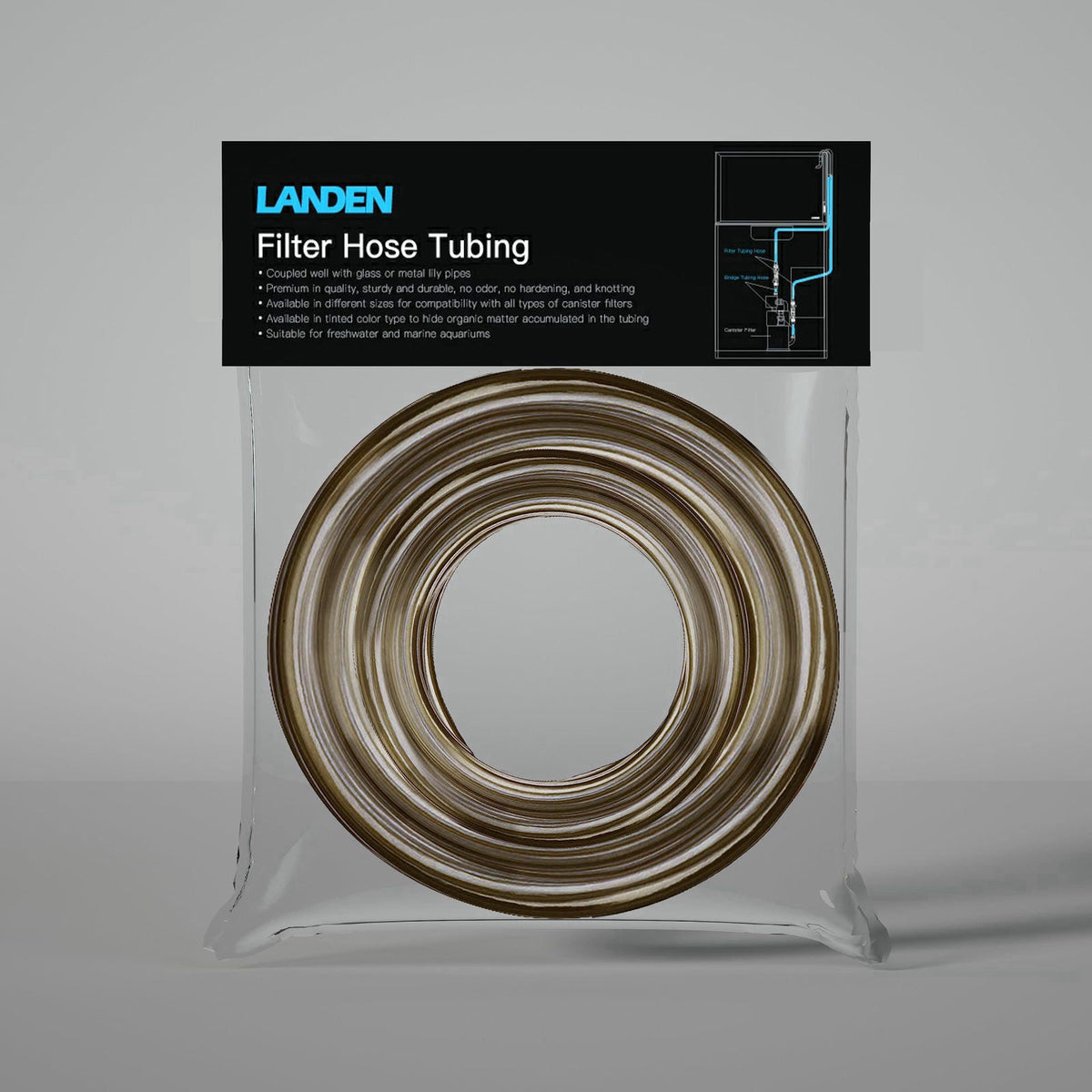 LANDEN Aquarium Filtration Hose Tubing for Canister Filter System 16/22mm – product photo (Filter Accessories)