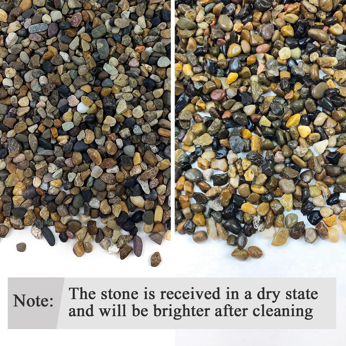 FANTIAN 20 lbs Fish Tank Gravel, 1/4 Inch Aquarium Gravel River Rocks – full view