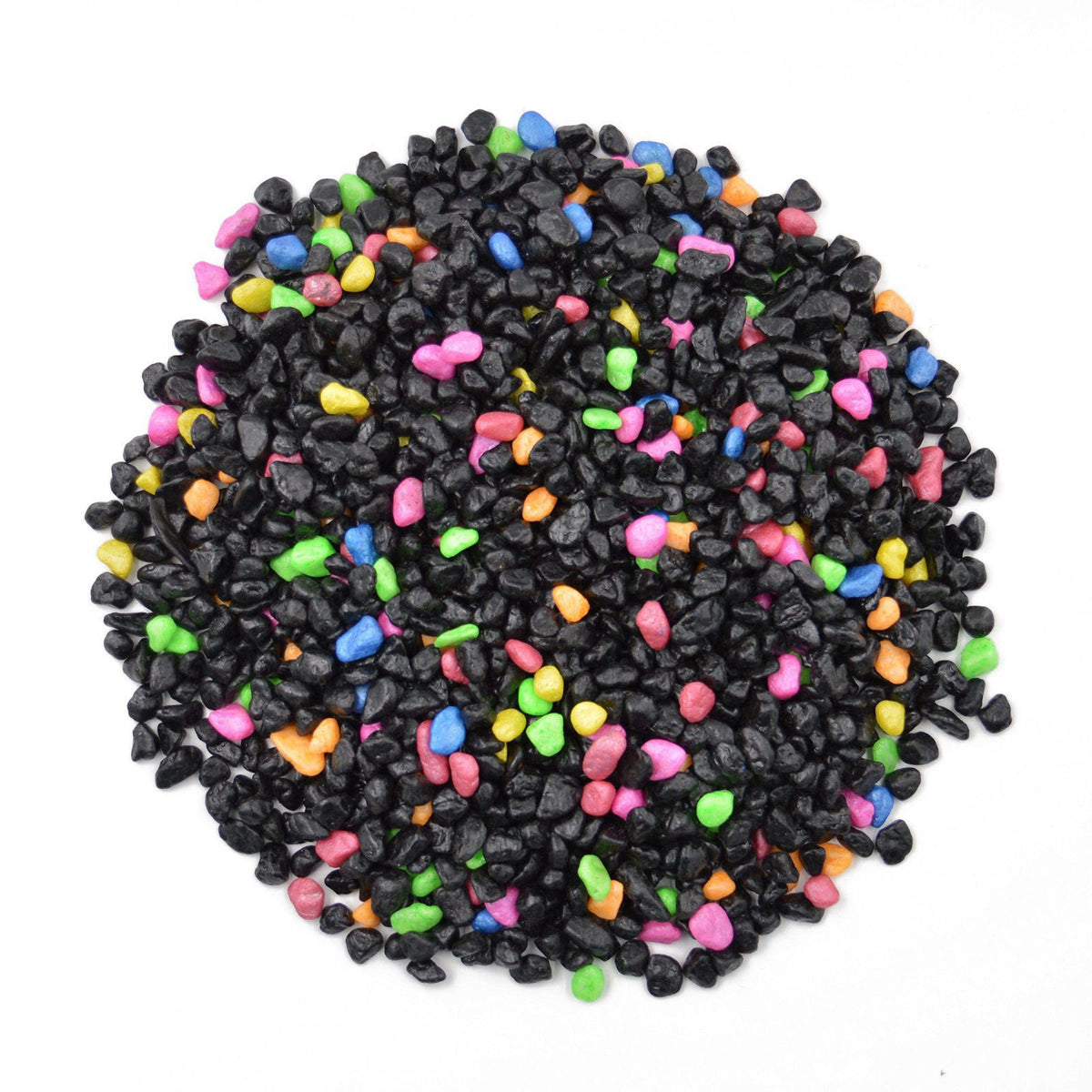 CNZ Aquarium Gravel Black & Fluorescent Mix, 0.25"-0.35", 5-Pound – product photo (Gravel)