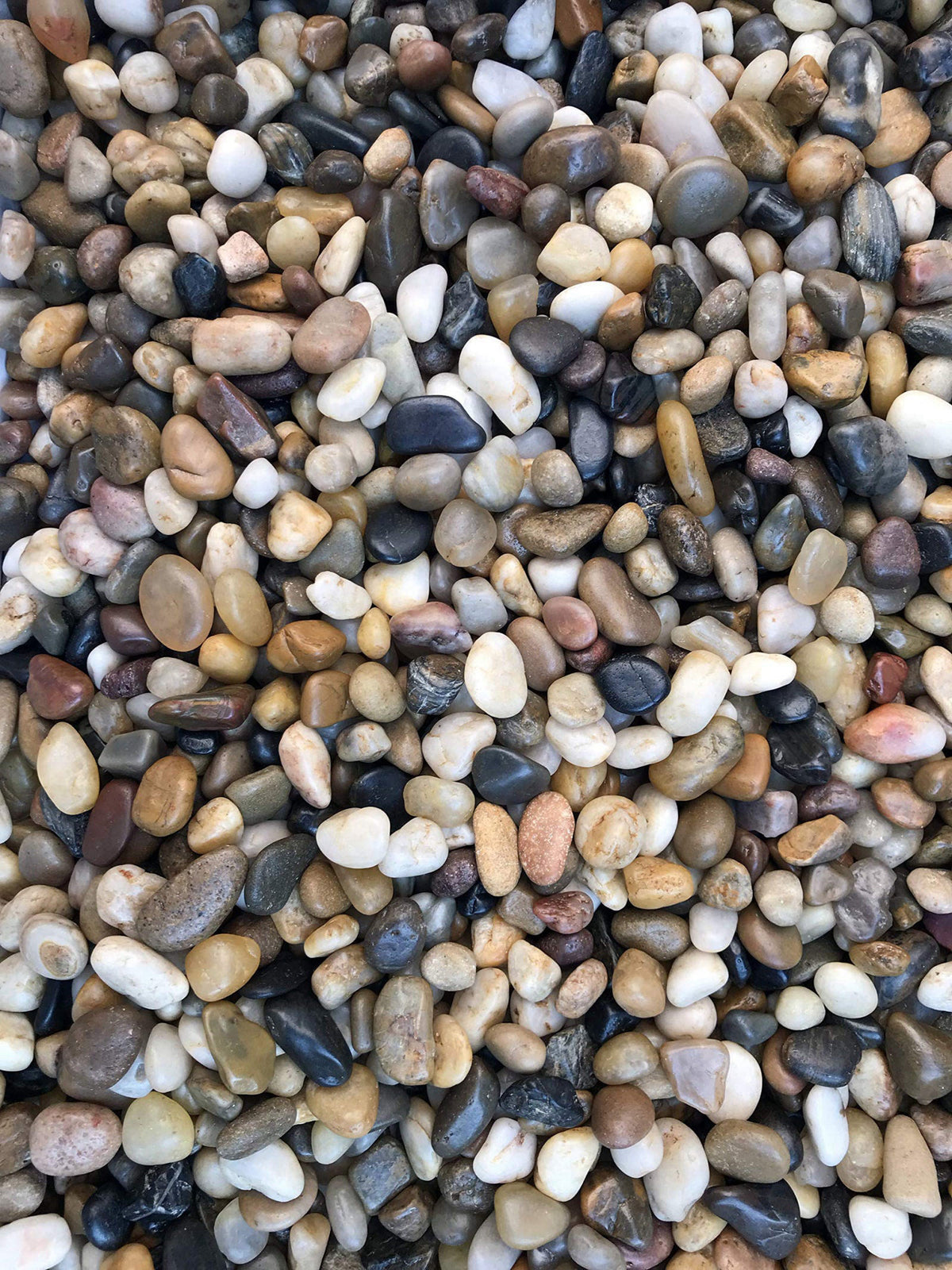 Voulosimi 12 LBS River Rock Stones, Natural Decorative Polished Mixed Pebbles Gravel,Outdoor Decorative Stones for Plant