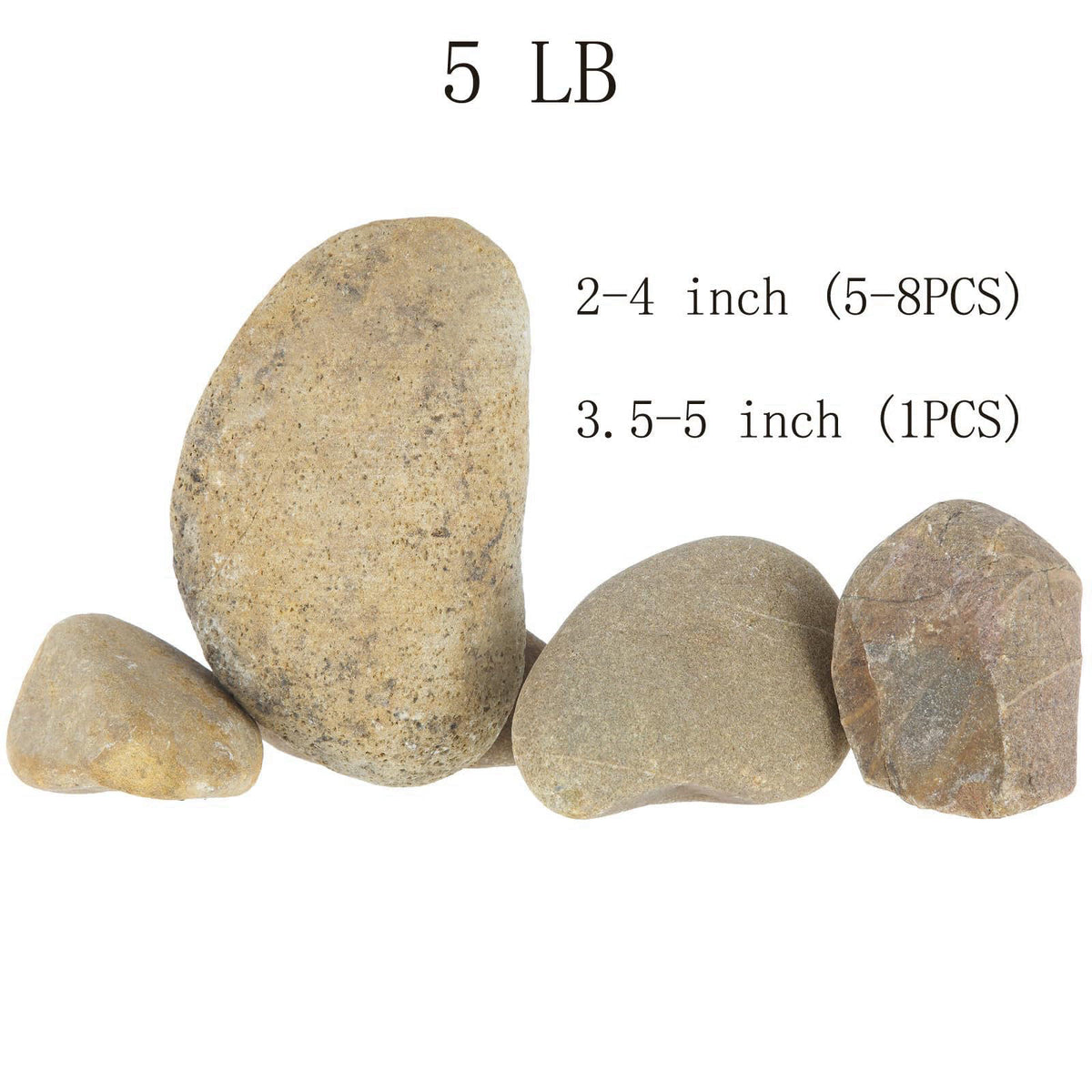 KYELERFUN Large River Rocks Aquarium Pebbles Rocks Fish Tank Stones 5lb (2-5 inch) – close-up detail in River Rocks