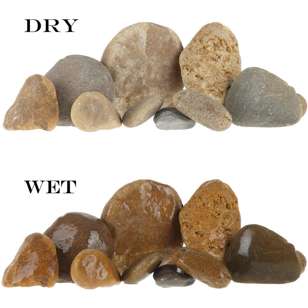 KYELERFUN Large River Rocks Aquarium Pebbles Rocks Fish Tank Stones 5lb (2-5 inch) – packaging and label