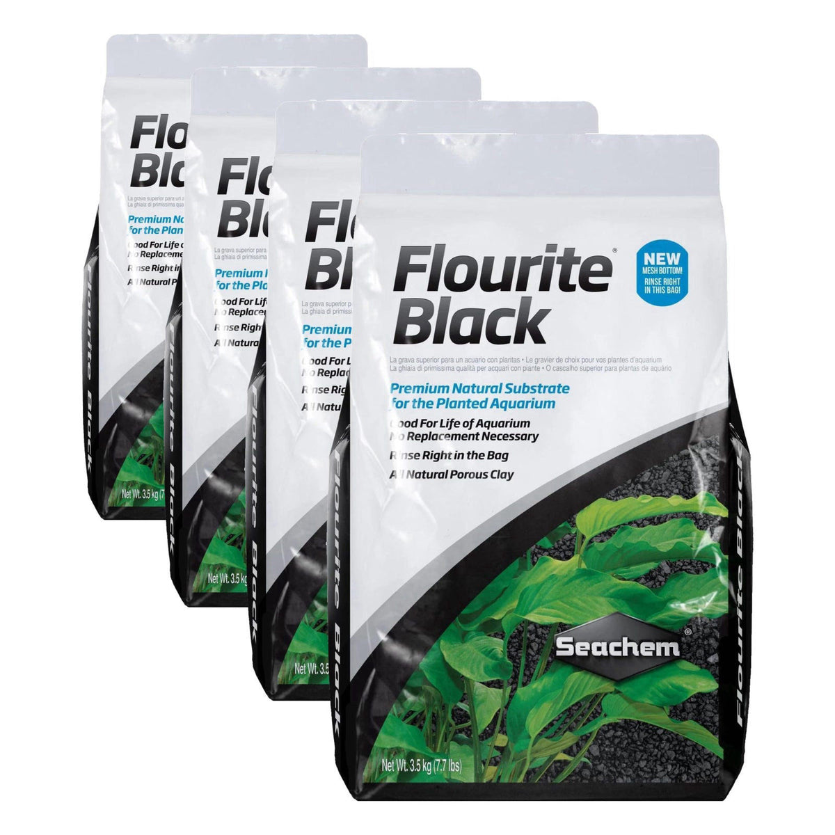 Seachem Flourite Black 3.5 kg / 7.7 lbs – packaging and label