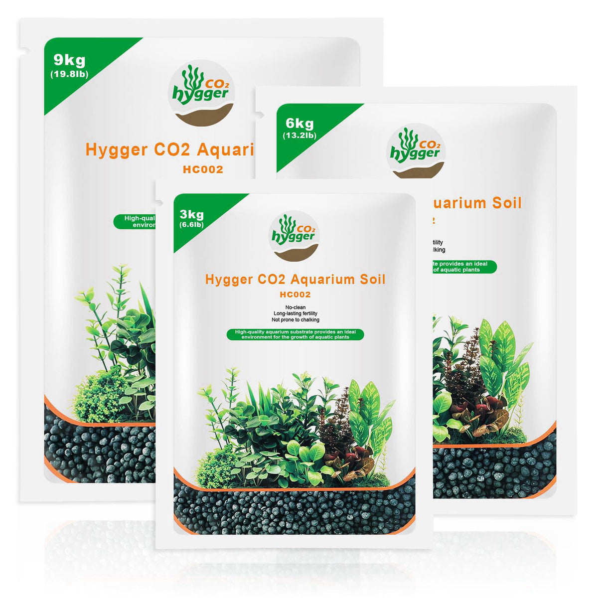 Hygger CO2 6.6Ib Aquarium Soil Water Grass Mud Fish Tank Aquascaping Aquarium Substrate Soil for Plants and Shrimps,No N