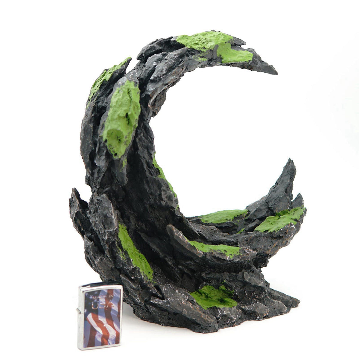 Allcolor Aquarium Rock Decor, Moon Valley Aquascape for 10+ Gallon Tanks – full view