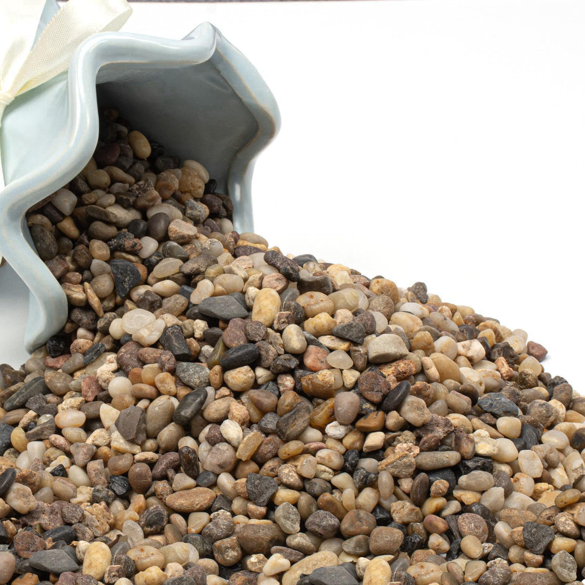Aqualyra 20lbs Aquarium Gravel, 1/5''(5mm) Pea Gravel-Natural River Pebbles