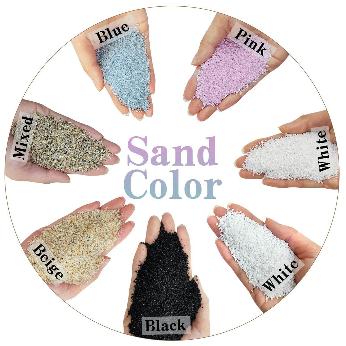 FANTIAN Aquarium Sand for Freshwater Tank, 20 lbs Turtle Sand – close-up detail in Mixed
