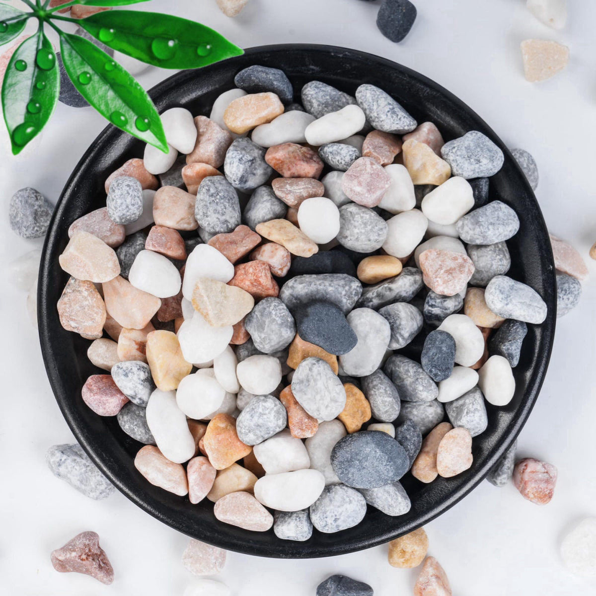 SIDONG 10 LB Natural Mixed Color Gravel Pebbles, 2/5 Inch Small Pea Gravel Stones, Decorative River Rocks for Succulents