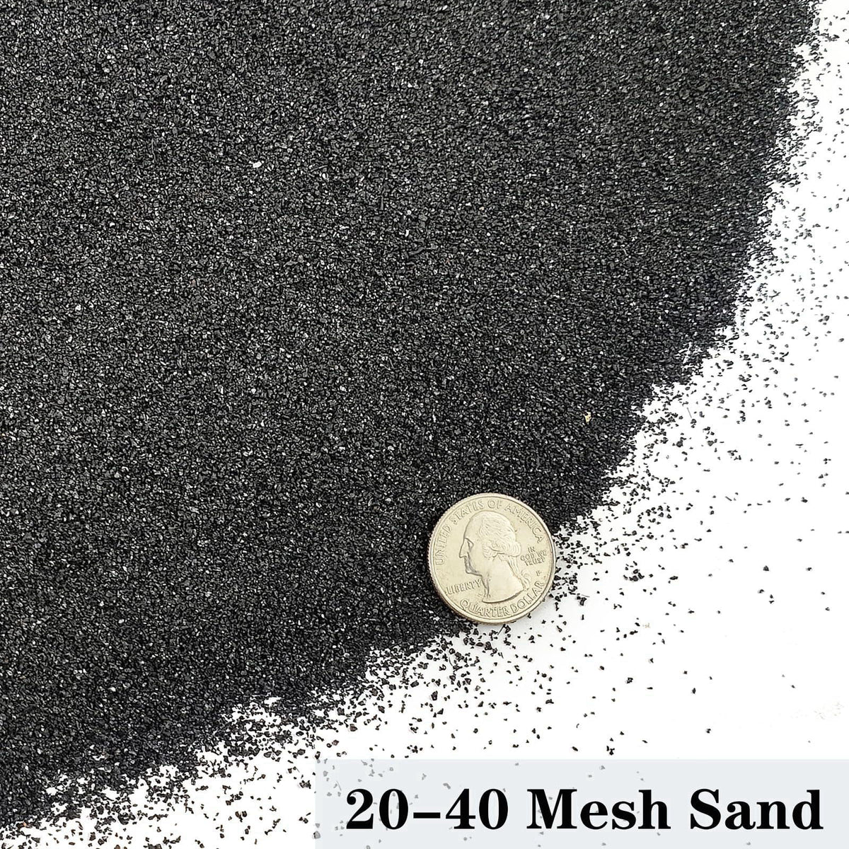 YISZM Aquarium Sand, 20lbs Black Fish Tank Sand, Aquarium Gravel Substrate – packaging and label