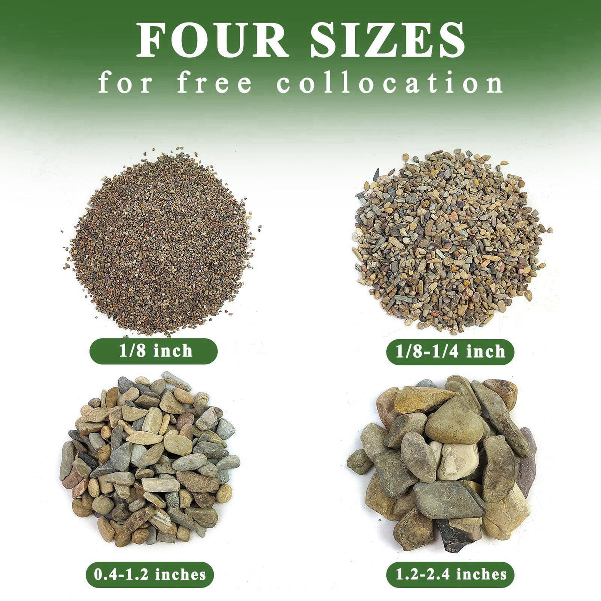 YISZM Aquarium Gravel, 20lbs Fish Tank Rocks, 1/8-1/4 inch – close-up detail