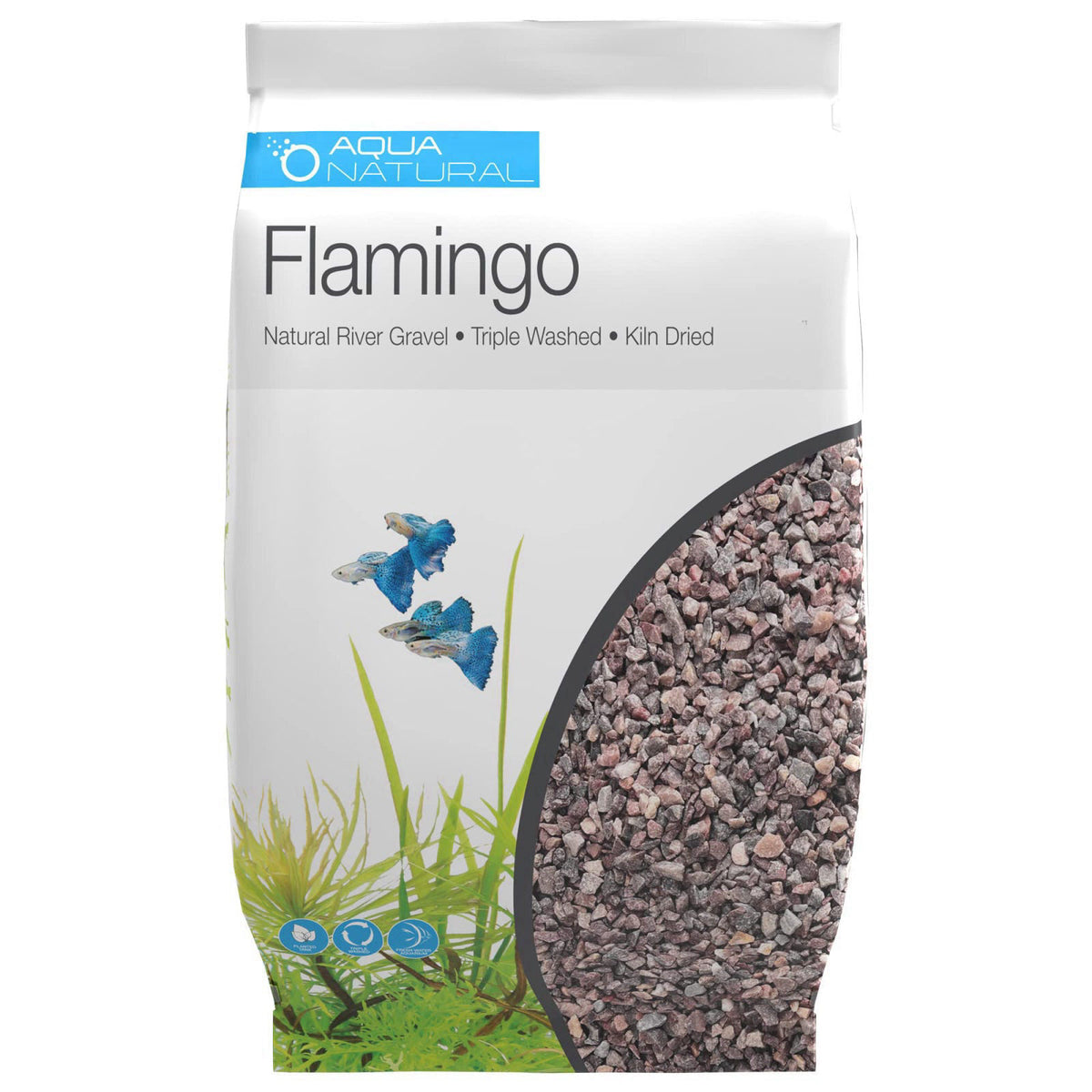 Aqua Natural Aquarium Substrate, Flamingo Gravel, 20lb – product photo (Gravel)