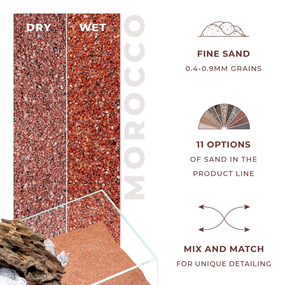 Ultum Nature Systems Controsand Morocco Gravel (3L) - Small Pebbles for Fish Tank - Planted Aquarium Rocks - Fish Tank S