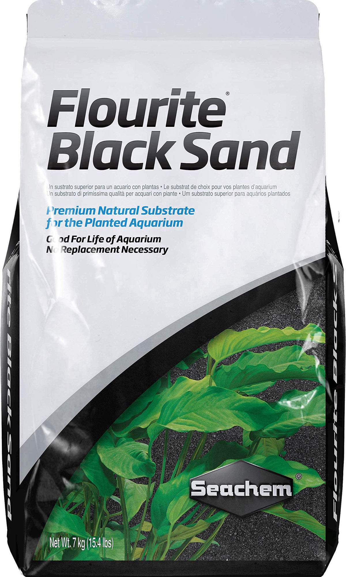 Seachem Flourite Black Sand 7 kg / 15.4 lbs – packaging and label