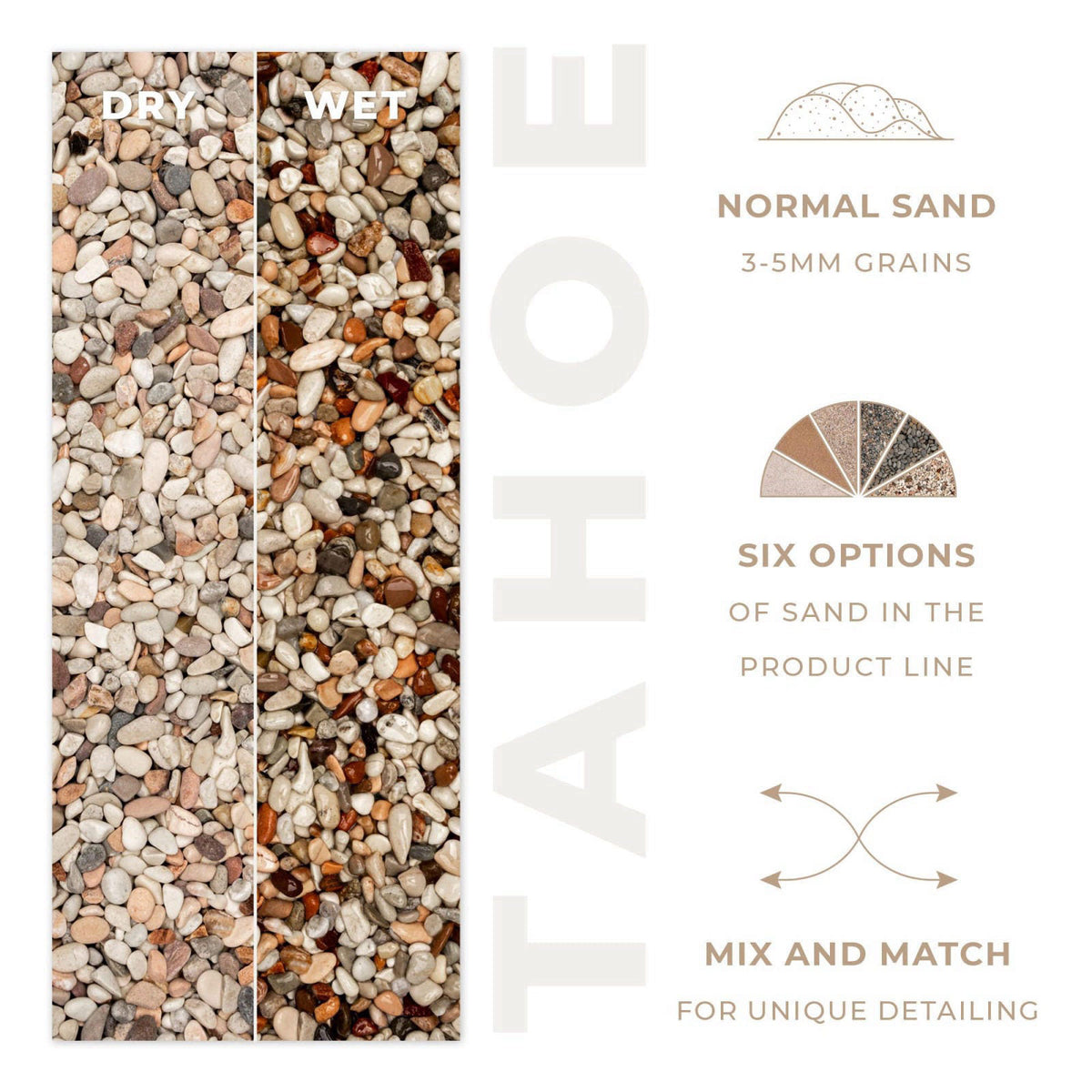 Ultum Nature Systems UNS Controsand - Tahoe, 3L - Natural Freshwater 3-5 mm Neutral Gravel - Decorative Small Rocks for 