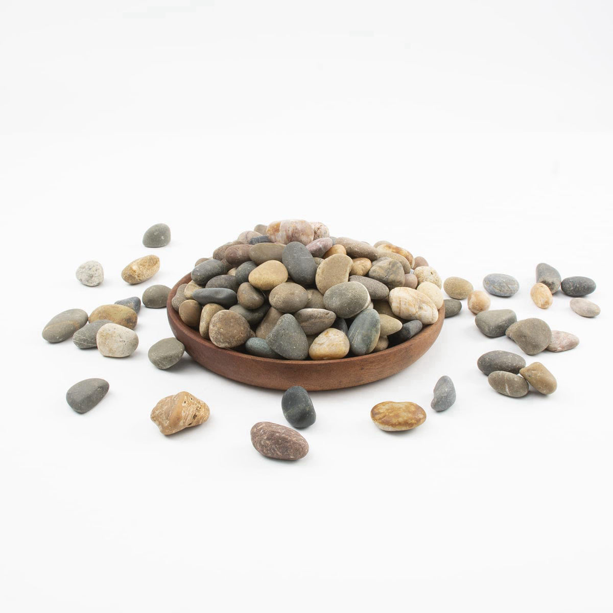 LOOIOOJ 20 LBS Natural River Rocks - 1/2-1 inch Pebbles, Screened Decorative River Stones for Landscaping, Garden Pathwa