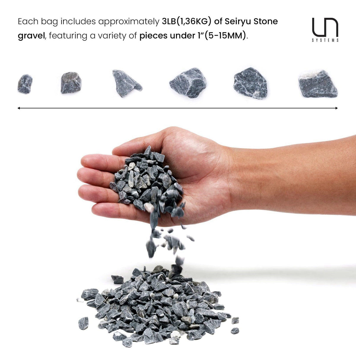 Ultum Nature Systems UNS Accent Stone - Aquascaping Hardscape for Freshwater Aquarium Aquascape - Shrimp, Turtle, Betta 