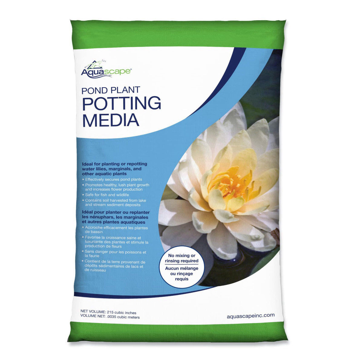 Aquascape Pond Plant Potting Media, Nutrient-Rich Aquatic Soil for Water Gardens, Supports Strong Root Growth, 215 Cubic
