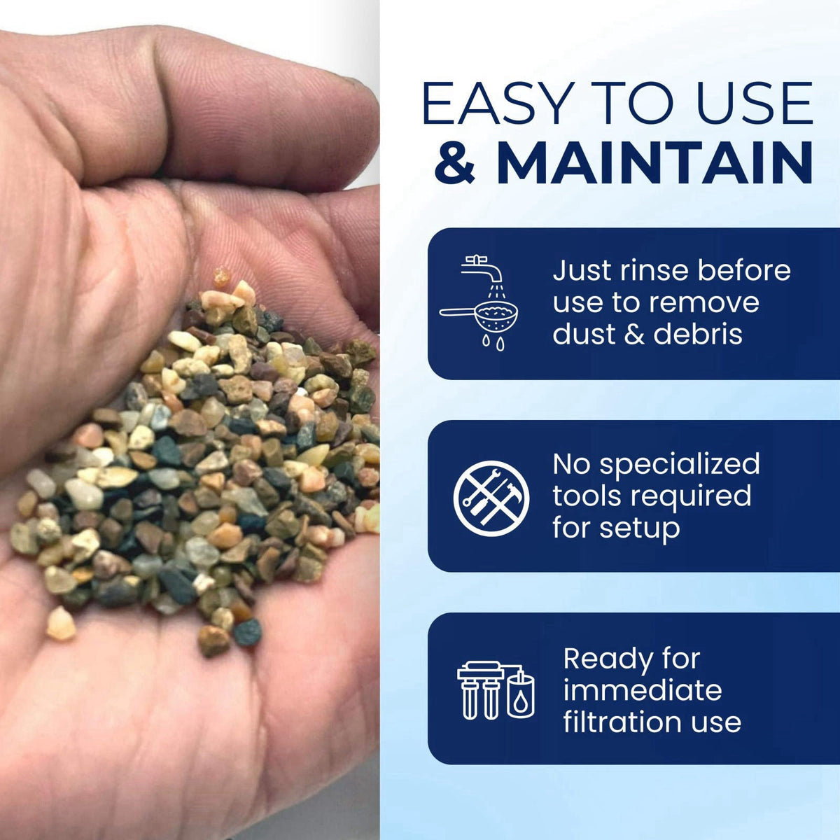 IPW Industries Inc - Water Softener Gravel - Garnet Filter Bed Media for Filter Tanks, Water Conditioners, Water Softene