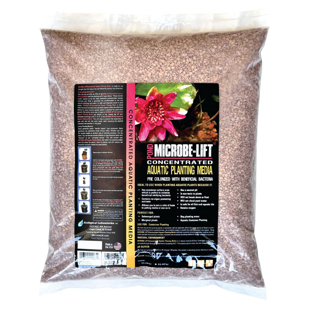 MICROBE-LIFT MLCAPM20 Concentrated Aquatic Planting Media for Accelerated Plant Growth in Ponds and Water Gardens, 20 Po