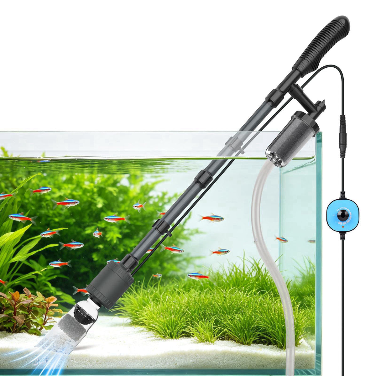 fishkeeper 6 in 1 Electric Aquarium Gravel Cleaner, Fish Tank Cleaner Kit – product photo (Gravel Cleaners)
