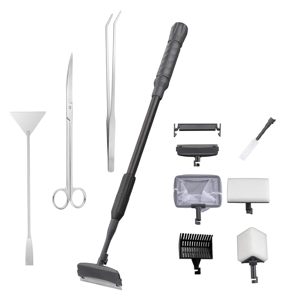 Carefree Fish 9IN1 Aquarium Cleaning Tools Long Handle Algae Scraper – product photo (Algae Scrapers)