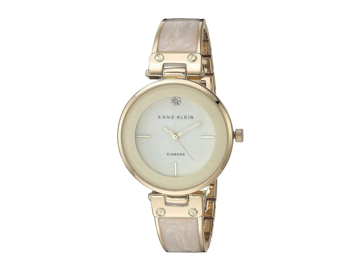 Anne Klein Women's Genuine Diamond Dial Bangle Watch – alternate angle