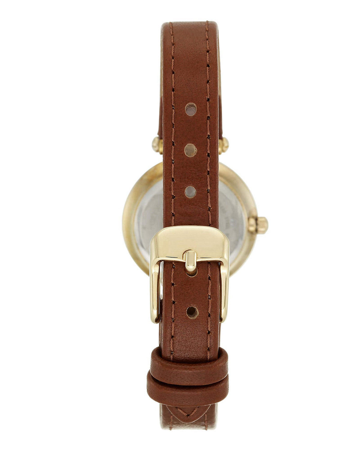 Anne Klein Women's Leather Strap Watch – back view and specifications