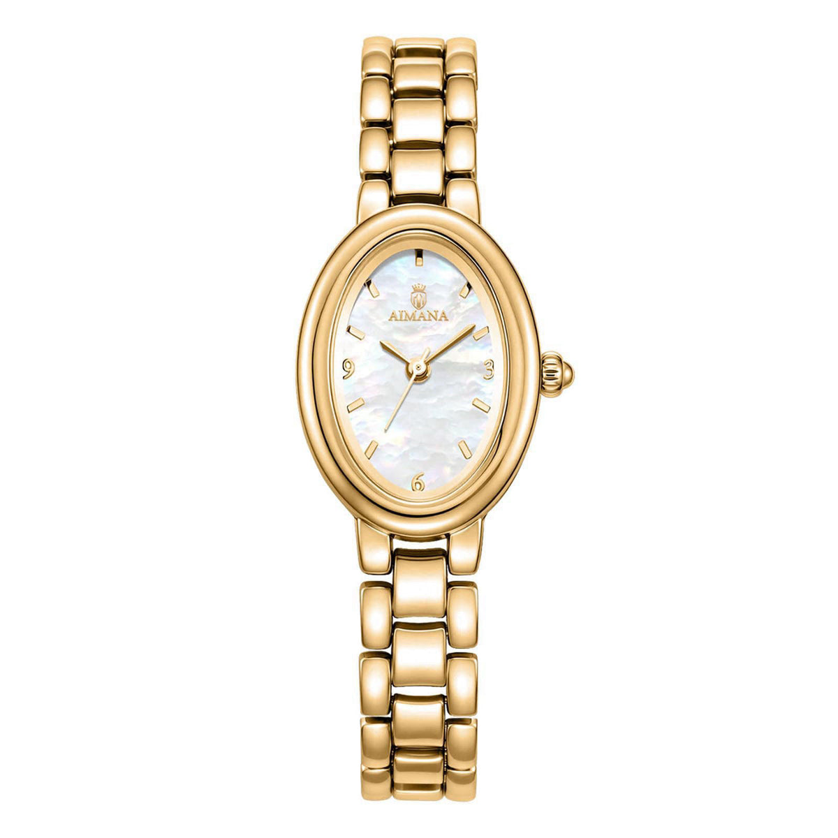 MASTOP Women’s Oval Bracelet Watch Stainless Steel Easy Read Dial – back view and specifications