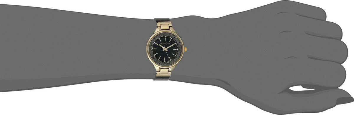 Anne Klein Women's Premium Crystal Accented Resin Bangle Watch – full view