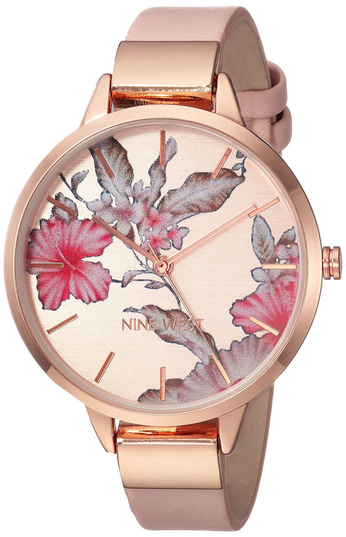 Nine West Women's Floral Dial Smooth Strap Watch – product photo (Wrist Watches)