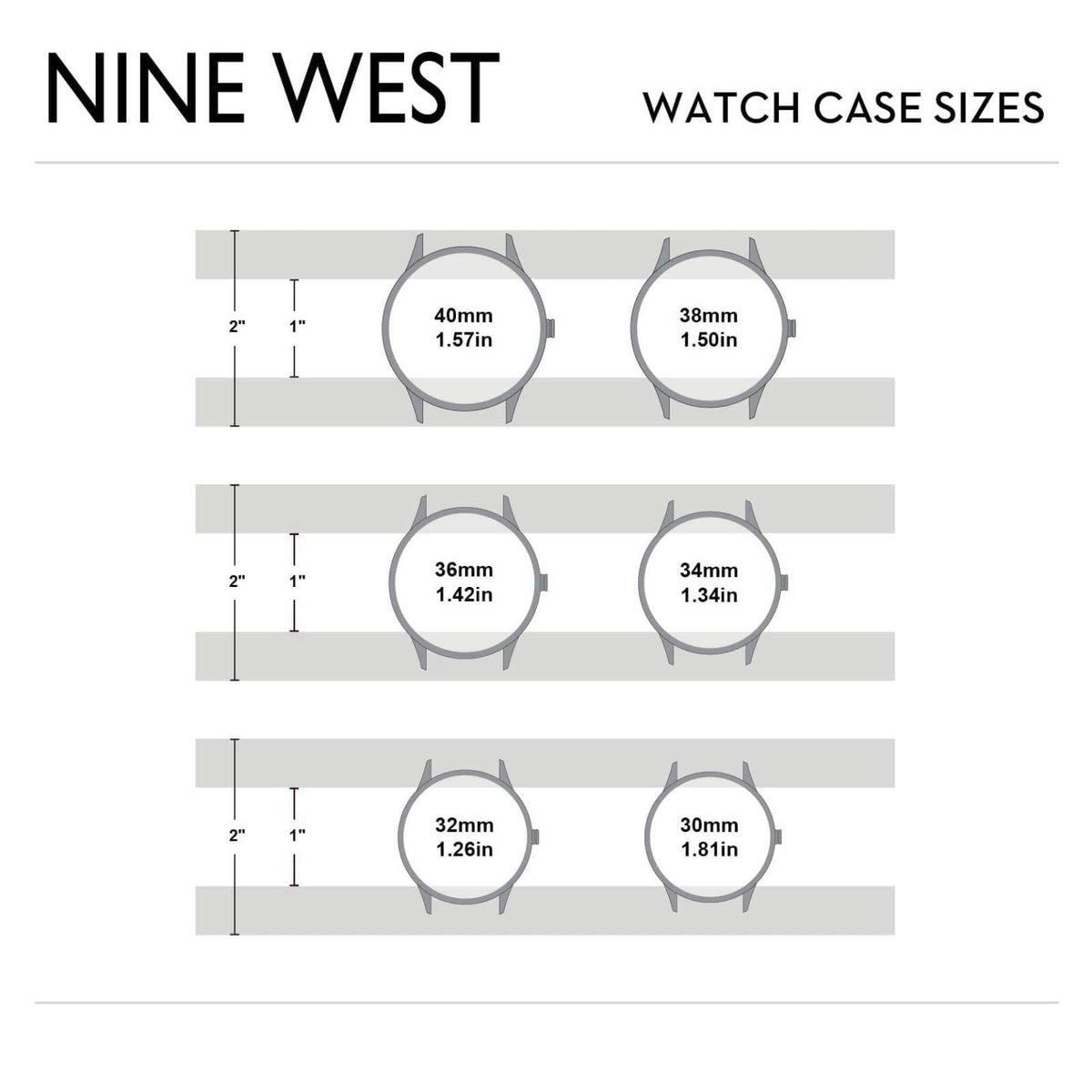 Nine West Women's Floral Dial Smooth Strap Watch – back view and specifications