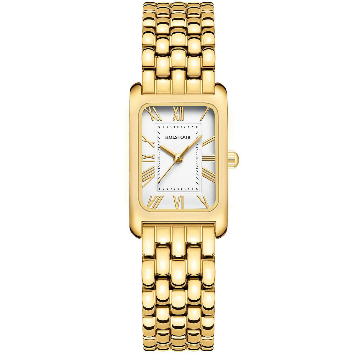 HOLSTOUR Gold Watches for Women Vintage Roman Dial Stainless Steel Bracelet – Gold