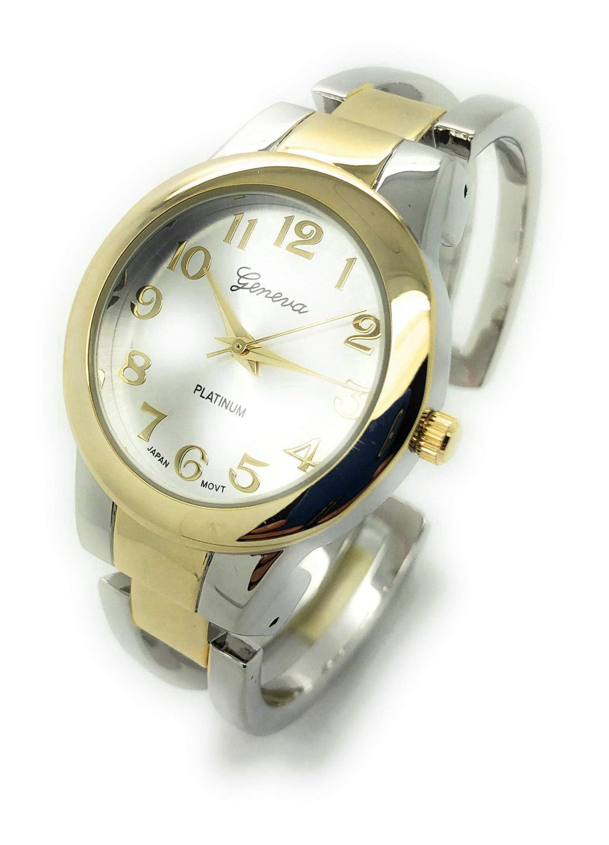 all4udeals Ladies Round Elegant Simple Casual Metal Bangle Cuff Fashion Watch Easy Reader Dial – packaging and label