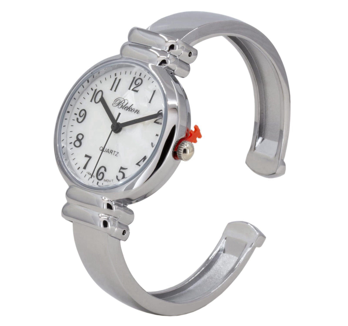 Wincci Women's Classic Easy Read Bangle Cuff Watch – back view and specifications