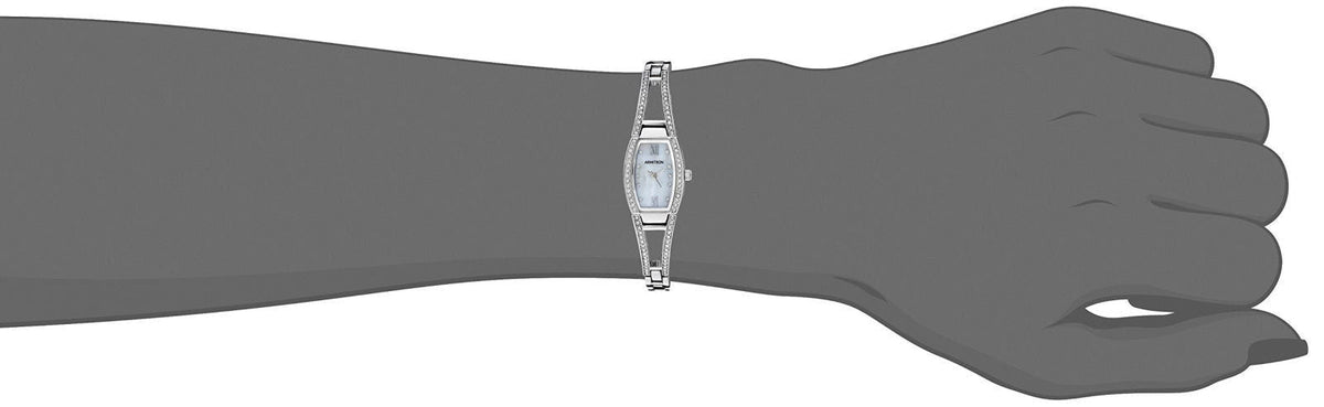 Armitron Women's Genuine Crystal Accented Bangle Watch – full view