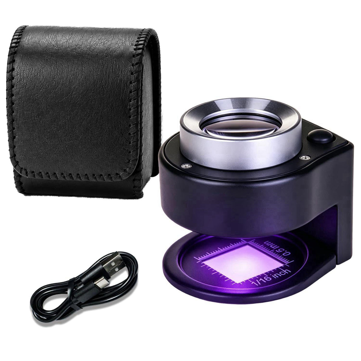 Thingogear 30X Rechargeable Desktop Jewelers Loupe with LED & UV Light – product photo (Loupes)