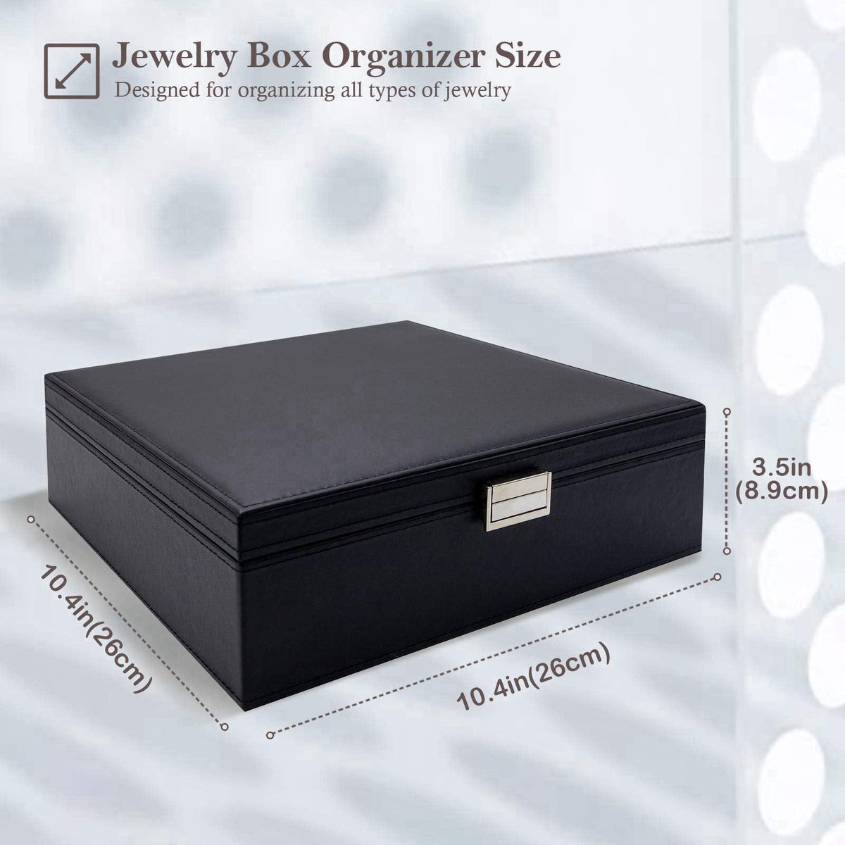 ProCase 2 Layers Jewelry Box for Women -Black – packaging and label
