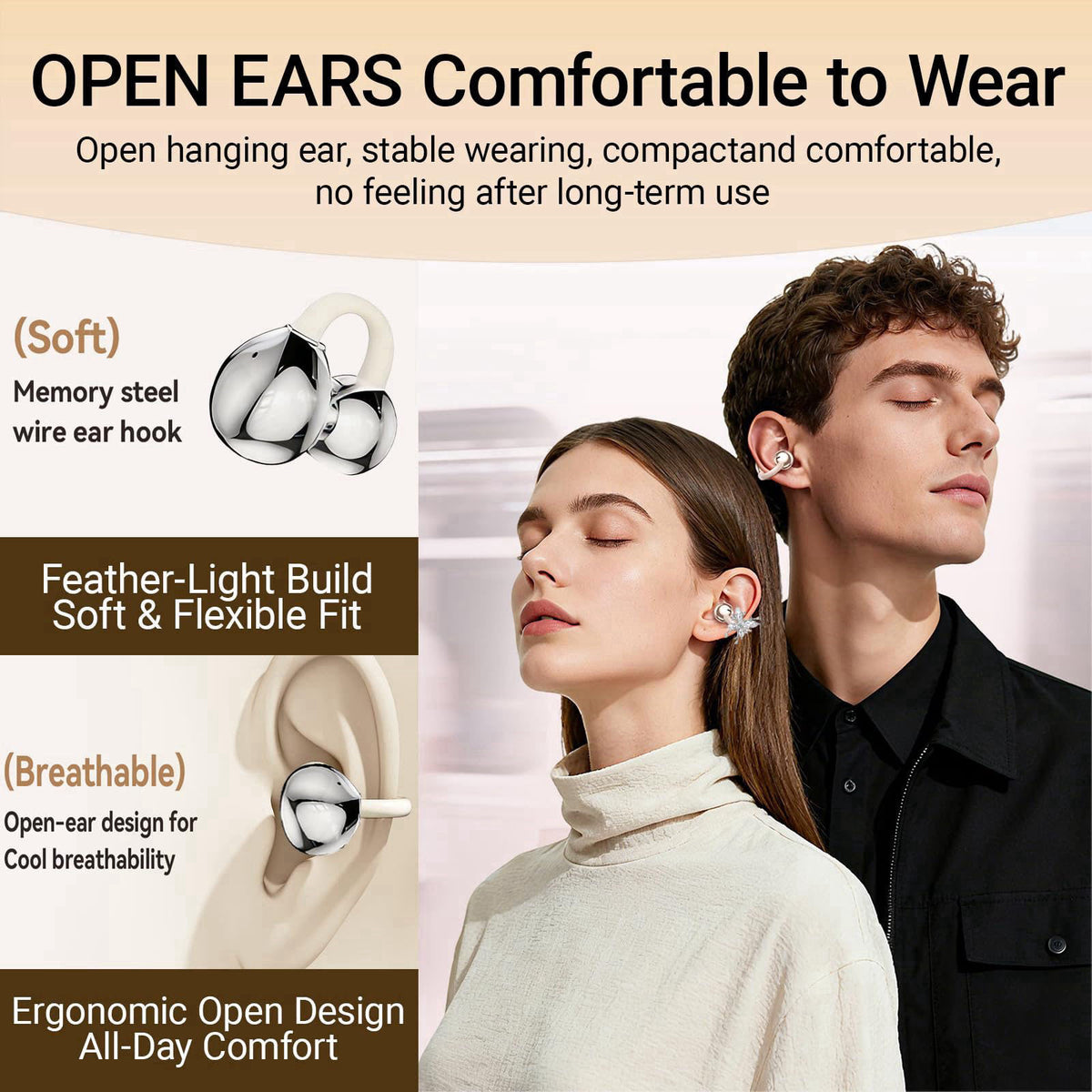 miyonsin Jewelry-Inspired Clip-On Earbuds with Detachable Sparkle Butterfly Earrings – packaging and label