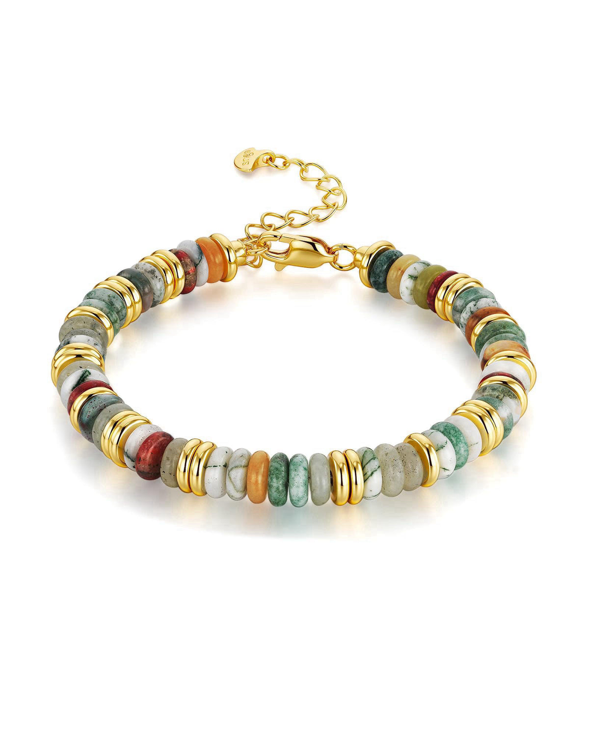 SNGIA Gold Plated Beaded Bracelets for Women, Natural Stone Bracelet Stack – product photo (Strand)