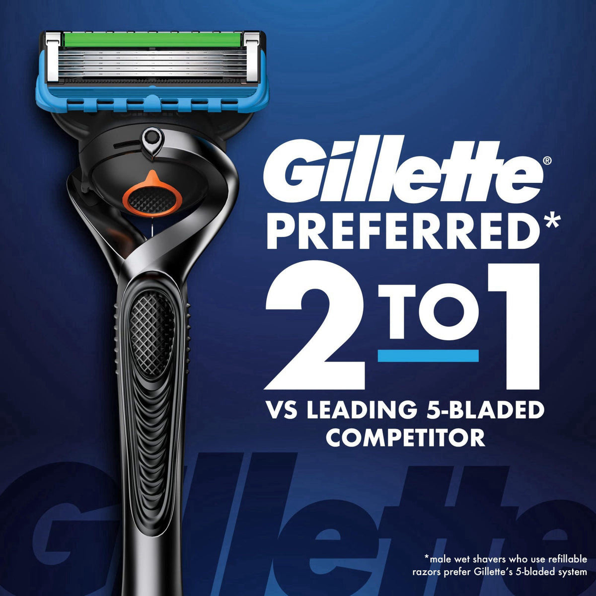 Gillette Fusion ProGlide Shaving Razor for Men, 1 Handle + 4 Blade Refills – close-up detail in Handle + 4