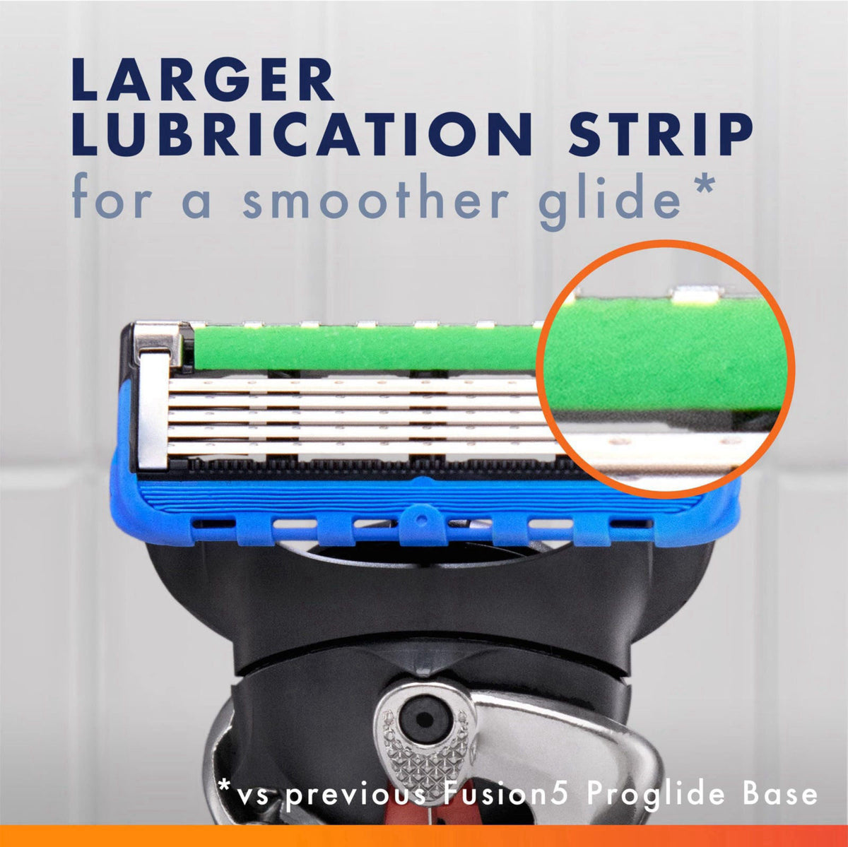 Gillette Fusion ProGlide Shaving Razor for Men, 1 Handle + 4 Blade Refills – back view and specifications