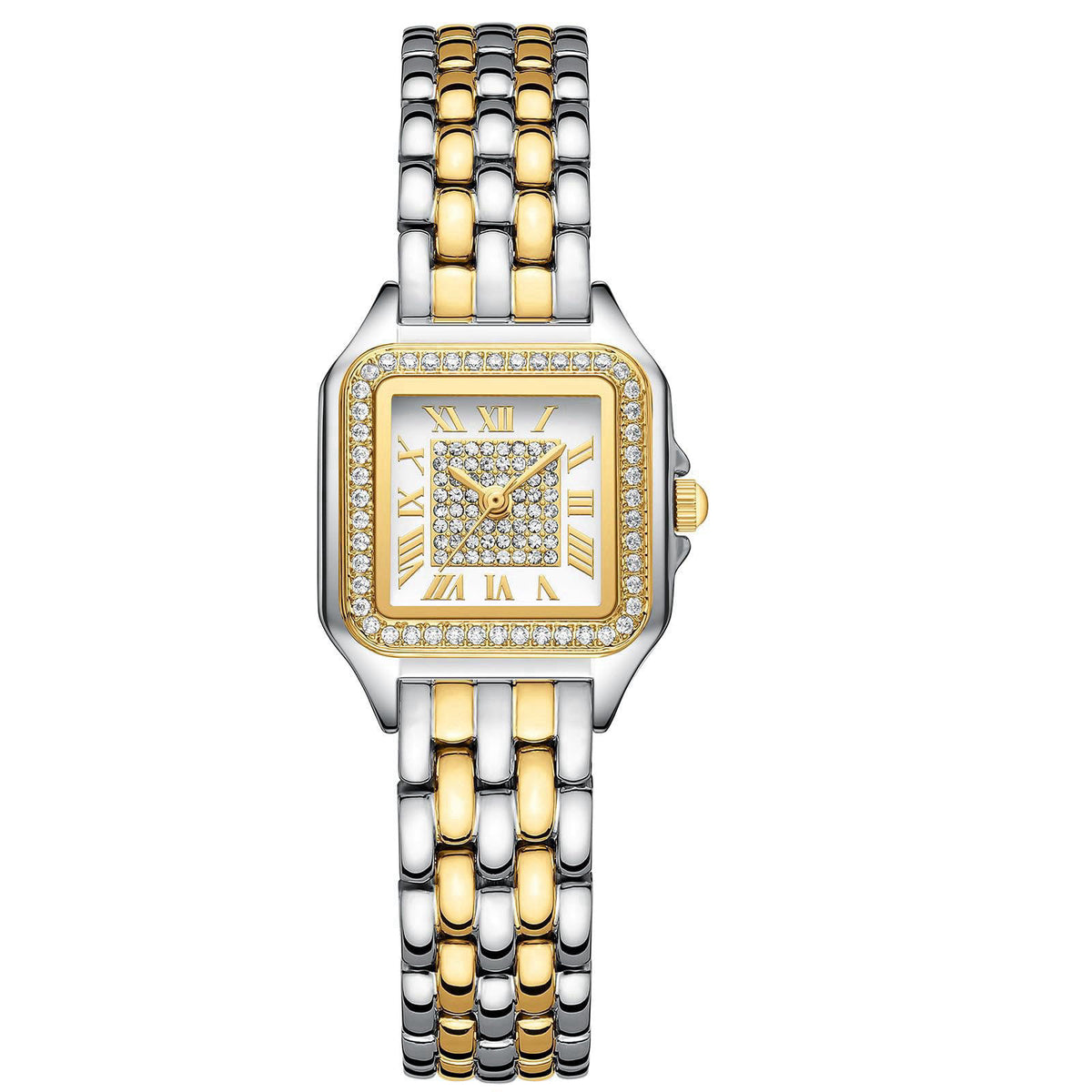 FROVBOR Gold Watches for Women Vintage Rectangular Case Diamond Roman Dial – product photo (Wrist Watches)