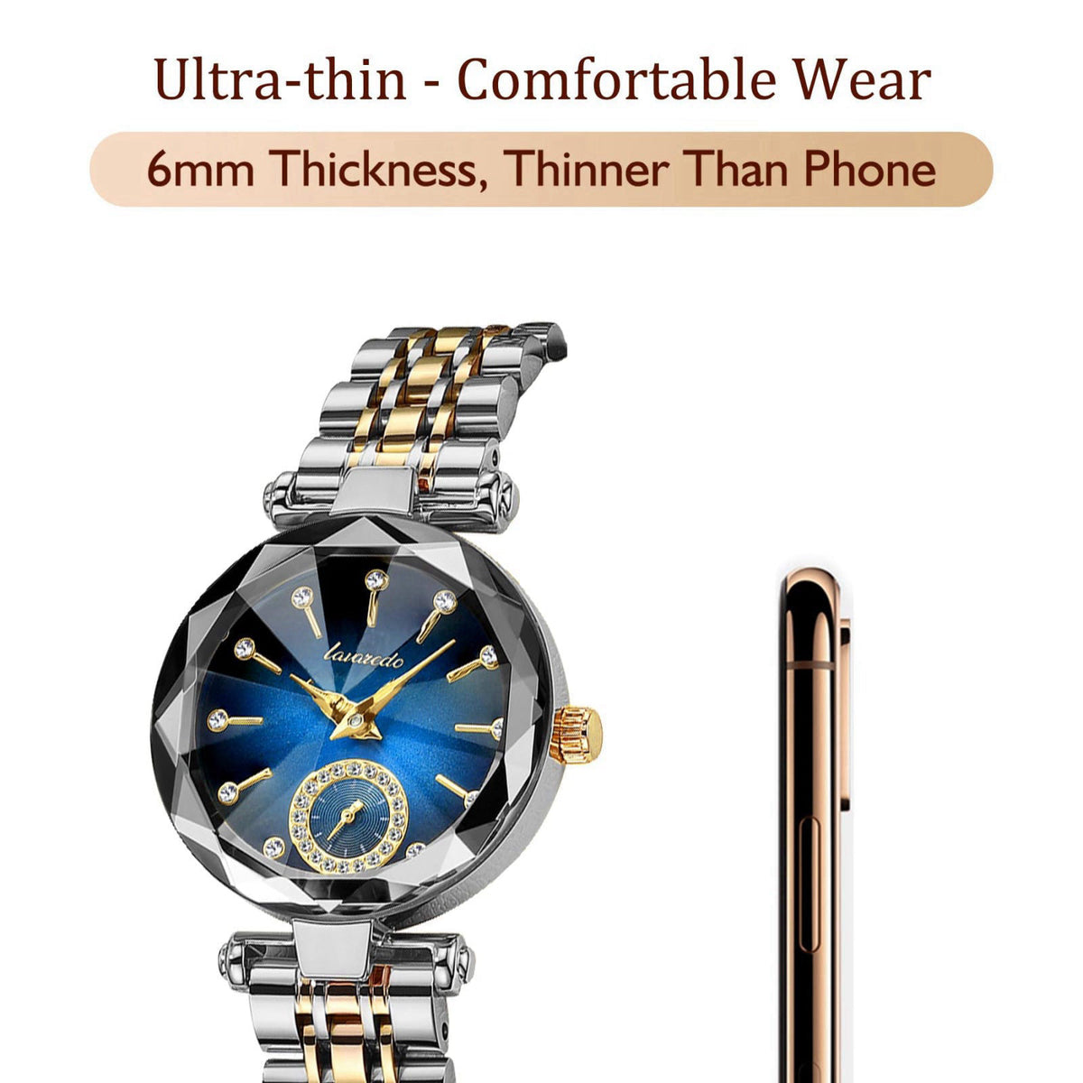 BEN NEVIS Watch, Watches for Women with Elegant Leather Strap, Fashion Analog Creative Diamond Dial Wrist Watch, Jewelry
