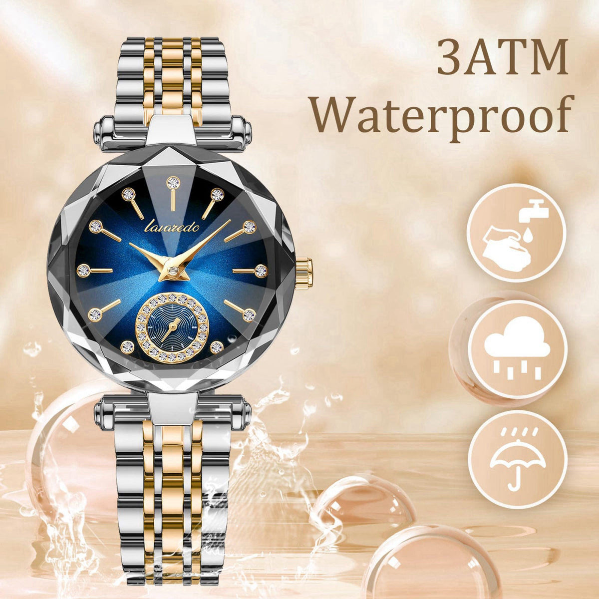 BEN NEVIS Watch, Watches for Women with Elegant Leather Strap, Fashion Analog Creative Diamond Dial Wrist Watch, Jewelry
