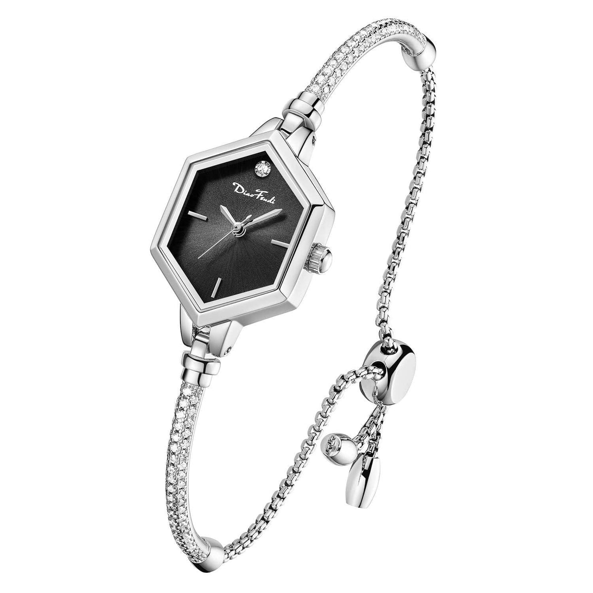 Diaofendi Rose Gold Petite Bracelet Watch for Women, Diamond Dress Analog Hexagonal Mini Women Watch Waterproof – produc