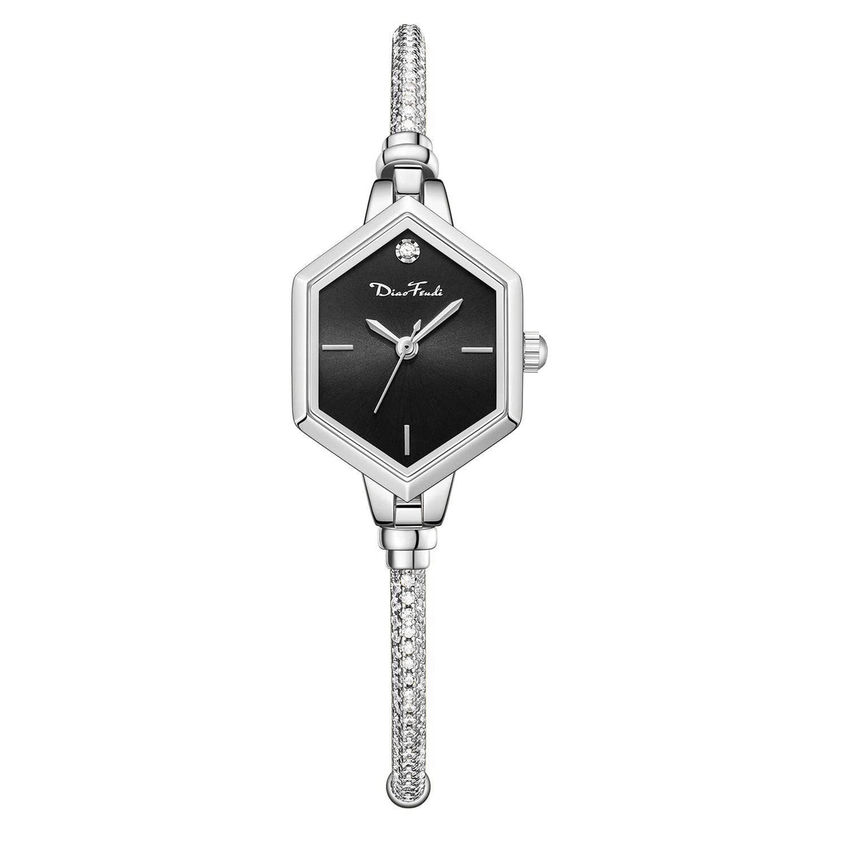 Diaofendi Rose Gold Petite Bracelet Watch for Women, Diamond Dress Analog Hexagonal Mini Women Watch Waterproof – close-