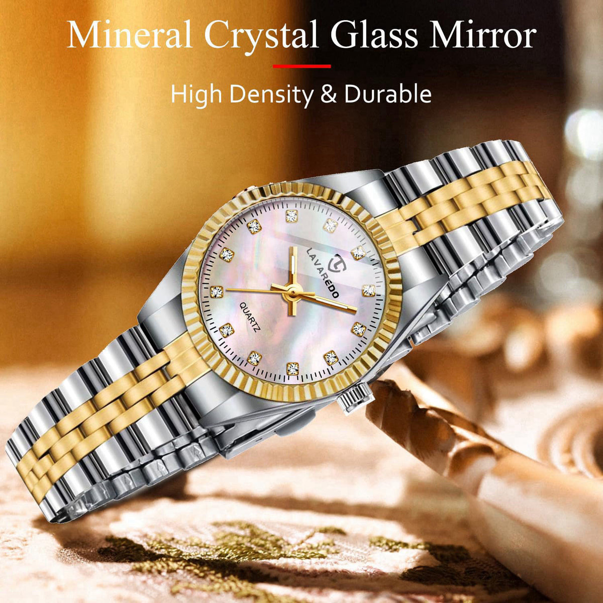 Timever Gold Womens Watch Set, Gold Plated Bangle Bracelet – packaging and label