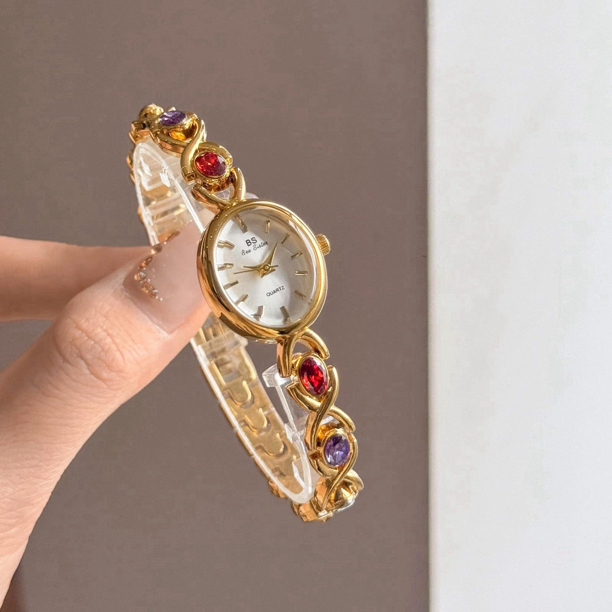 FANMIS Gold Watches for Women with Small Fase Oval Bracelet Dress Watch – alternate angle