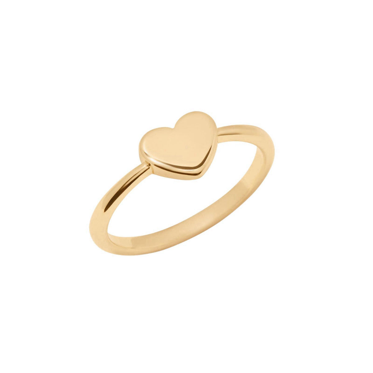 Brook & York Ruby Heart Ring - Hypoallergenic 14K Gold-Plated Brass - Heart Jewelry - Valentine's Day - Women's Rings- A